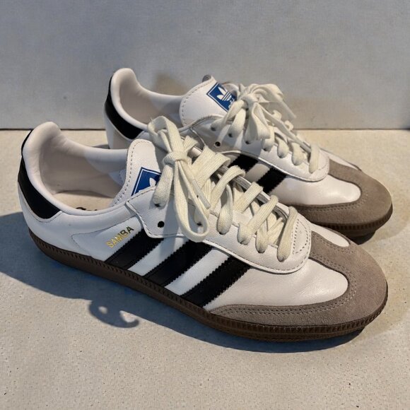 Adidas SAMBA OG White Womens Size 8 EUC - Picture 1 of 4